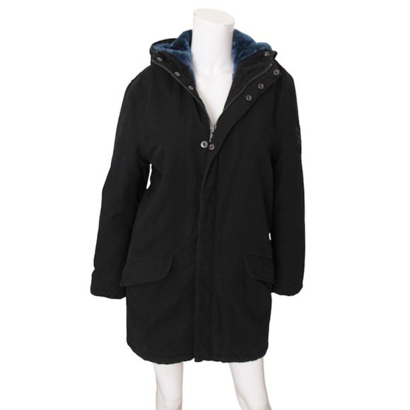 Zadig & Voltaire Kar Deluxe Cotton Twill Faux Fur Lined Jacket 42 - Picture 1 of 5